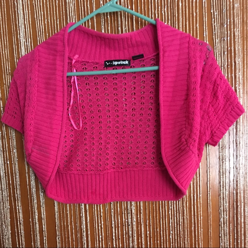 Pink pull over sweater clothing